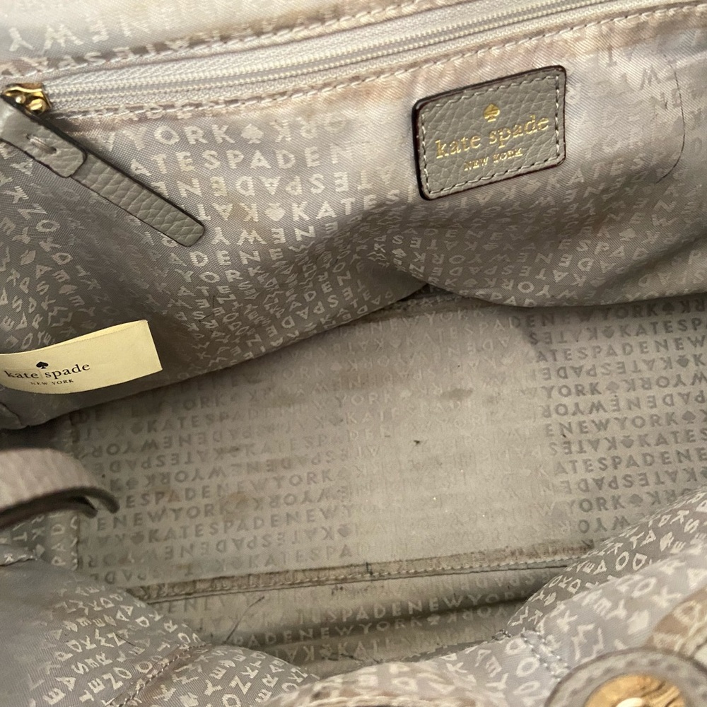 SOLD - KATE SPADE MULBERRY STREET LEIGHANN SATCHEL WITH SHOULDER STRAP - GRAY - Picture 12 of 13
